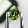 0.43 carat natural demantoid garnet from Namibia, Light bright green color, and beautiful clarity