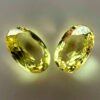 Pair of yellow sapphires, 0.43 ct - 4.2 x 2.9 mm