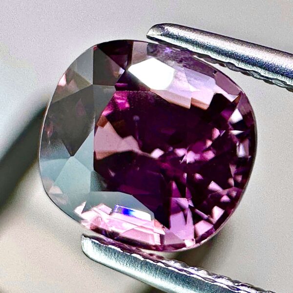 Natural Spinel 2.14 ct – Vivid/Deep Pinkish-Purple – 7.71 × 7.13 × 5.21 mm - ALGT Certificate
