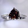 18K White Gold Ring with 1.01 ct Natural Fancy Deep Brownish Orange SI1 Diamond & VVS Diamonds, ALGT Certified | Luxurious Fine Jewelry