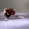 18K White Gold Ring with 1.01 ct Natural Fancy Deep Brownish Orange SI1 Diamond & VVS Diamonds, ALGT Certified | Luxurious Fine Jewelry